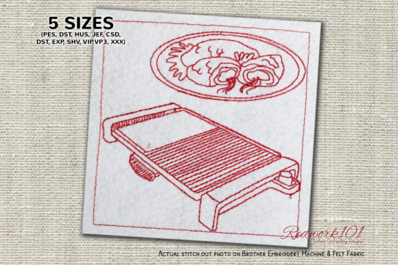 Electric Grill Redwork: A Bold Kitchen Statement