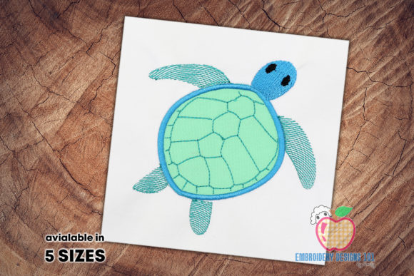 Review: Blue Colored Bold Turtle Applique for Makers