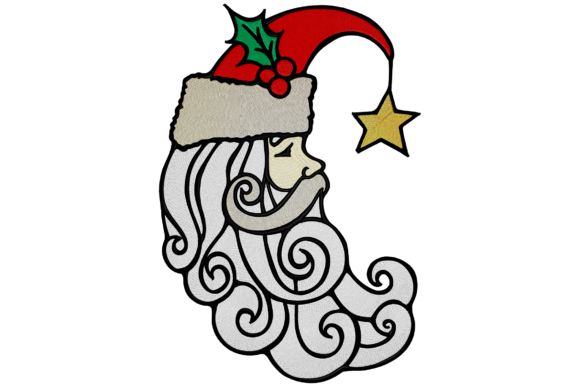 Santa's Moon Face: A Festive Embroidery Review for Etsy Sellers
