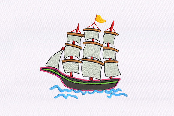 Ship Applique: A Charming Nautical Design for Handmade Gifts