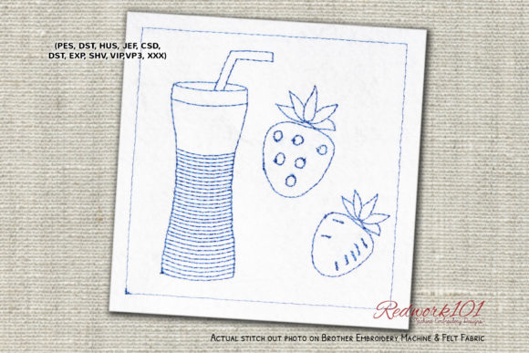Strawberry Juice Redwork: A Sweet Holiday Design Review
